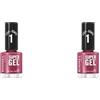 Rimmel London Smalto Unghie Super Gel - Nail Polish Effetto Gel a Lunga Durata - 032 Cocktail Passion - 12 ml (Confezione da 2)