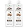 equilibra Viso, Argan Acqua Micellare, Struccante Viso e Occhi a Base di Acido Ialuronico e Tensioattivi di Origine Vegetale, Deterge e Strucca con Delicatezza, 400 ml (Confezione da 2)
