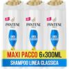 Pantene Pro-V Shampoo Linea Classica 300ml per Capelli Normali e Misti. Deterge Delicatamente e Protegge i Legami del Capello. Uso Quotidiano. Senza Olio Minerale e Coloranti. Active Nutri-Plex