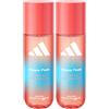 adidas Vibes Happy Feels Acqua profumata spray per corpo e capelli, da Donna, Mood Boosting, Note di Tè al Gelsomino e Scorza di Pompelmo, Per Ogni Occasione, 236 ml (Confezione da 2)