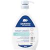 SANITEC igiene sicura Sanitec WASH CREAM, Crema Detergente per il Corpo, con Pantenolo e Glicerina, Senza Risciacquo, Ideale per tutti i tipi di pelle e Dermatologicamente Testato, 600 ml