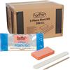 ForPro Professional Collection Forpro Basics - Kit manicure in 3 pezzi, lima per unghie in legno bianco grana 100/180, mini buffer arancione, grana 100/180, bastoncino di legno, confezione individuale, 300 pezzi