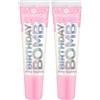 Essence Cosmetics Birthday Bomb Shiny Lipgloss, Naturale, Lucida, Rugiadosa, 10 ml (Confezione da 2)