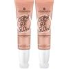 Essence Cosmetics essence Baby Got Glow n. 30 - Illuminante liquido, oro, ideale per definire, risultato immediato, facile da rimuovere, lucido, vegano, senza oli, parabeni e microplastica, confezione da 2 (10 ml)