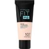 Maybelline Fondotinta Fit Me, copertura media, sfumabile con una finitura opaca e senza pori, per pelli normali e grasse, tonalità: 107 rosa beige, 30 ml