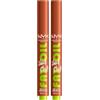NYX Professional Makeup Balsamo Labbra Idratante, Effetto Shine, Fino a 12h di Idratazione, Con Olio di Avocado, Lampone e Camemoro, Fat Oil Slick Click, Tonalità: Feedworthy, 2 g (Confezione da 2)