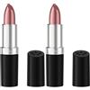 Rimmel London Rossetto in Stick Lasting Finish, Rossetto a Lunga Durata per Labbra Morbide con Finish Luminoso e Pigmenti Puri, 905 Iced Rose (Confezione da 2)