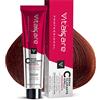 Vitalcare | Professional - Colorazione Permanente Professionale, Crema Colorante Capelli, Tintura Capelli con Proteine della Seta, n° 6/6, Rosso Intenso, 100ml