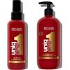 Revlon Professional UniqOne All In One SHAMPOO+SPRAY CAPELLI, Shampoo Professionale Tutti i Tipi di Capelli, 490ml + Trattamento Senza Risciaquo, Idratante e Protettivo 150ml, Fragranza Classica