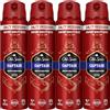 Old Spice Captain - Deodorante per il corpo, spray per uomo, 48 ore, fresco, 0% sali di alluminio, 4 x 150 ml