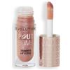 Revolution Beauty London Revolution, Pout Bomb Shimmer Gloss, Gloss Labbra Lucido e Brillante, con Acido Ialuronico e Profumo di Vaniglia Dolce, Glimmer Nude