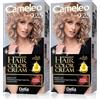 Delia Cosmetics Cameleo - Omega Plus - Tinta per Capelli - Biondo Rosato - Colore Profondo, Duraturo - Colorazione Permanente - Protezione per i Capelli - Kit Completo per la Colorazione - 50ml (Confezione da 2)