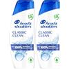 Head & Shoulders Classic Clean Shampoo Antiforfora 250ml per Uso Quotidiano. Fino al 100% Protezione dalla Forfora. Clinicamente Testato. Per Tutti i Tipi di Cute e Capelli. Sensazione di Freschezza