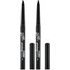 deBBY, smokeyPENCIL Waterproof, Matita Occhi Retraibile Resistente all'Acqua, Lunga Durata 24 Ore, Punta Sottile per un Eyeliner Preciso, Texture Cremosa, Colore 01 Nero (Confezione da 2)