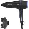 Taurus - Asciugacapelli Alize 2200 Ion-Ceramic I 6 impostazioni di velocità e temperatura | Colpo d'aria fredda | Rivestimento ceramico | motore DC | Include concentratore e diffusore | Nero