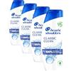 Head & Shoulders Classic Clean Shampoo Antiforfora 250ml per Uso Quotidiano. Fino al 100% Protezione dalla Forfora. Clinicamente Testato. Per Tutti i Tipi di Cute e Capelli. Sensazione di Freschezza