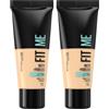 Maybelline New York Fit Me Matte+Poreless Fondotinta Opacizzante, 118 Light Beige (Confezione da 2)