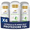 Dove Deodorante Stick Go Fresh Cetriolo e Tè Verde, Deodorante Antitraspirante, Protezione Fino a 72 Ore, con Pro-Ceramide Technology e Ingredienti Idratanti, Deodorante Uomo e Donna, 6 Pezzi da 50ml