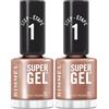 Rimmel London Rimmel Super Gel, 071 Guilty Pleasure, Smalto a lunga tenuta, Applicazione facile, Manicure effetto gel, Resistente alle scheggiature, Formula clean, 12 ml (Confezione da 2)