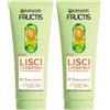 Garnier Fructis Balsamo, Per Capelli Lisci e Lucenti a Lungo, Effetto Anti-Crespo, Trattamento Lisciante alla Cheratina Vegetale e Olio di Argan, Lisci Cheratina, 200 ml (Confezione da 2)
