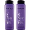 Vitalcare Shampoo Condizionatore Liscio Disciplinante, con Cheratina e Olio di Avocado, 500ml (Confezione da 2)
