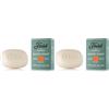 Floïd Bath Soap Vetvyer Splash, Sapone 100% vegetale, Sapone solido arricchito con lecitina nutriente, burro di karité e olio di sesamo, Saponetta da bagno per una pelle morbida (Confezione da 2)