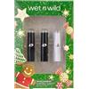 Wet n Wild Joyful Kisses Kit, Set Regalo con 2 Rossetti Matte e 1 Rossetto Lucido Cremosi a Lunga Tenuta, Nutrienti e Altamente Pigmentati in Tonalità Rosso, Cannella e Rosa