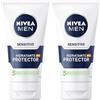 NIVEA MEN Nivea Crema Idratante, Men Sensitive Protector Idratante, 75 ml (Confezione da 2)