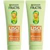 Garnier Fructis Shampoo, Per Capelli Lisci e Lucenti a Lungo, Effetto Anti-Crespo, Trattamento Lisciante alla Cheratina Vegetale e Olio di Argan, Lisci Cheratina, 200 ml (Confezione da 2)