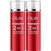 OLAY Siero Viso Antirughe con Acido Ialuronico Regenerist, Ultra Rassodante, con Niacinamide e Vitamina B5, Idrata e Leviga, 50ml (Confezione da 2)