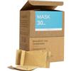 NAPKIN Mask 30 - Maschere viso compresse in pura viscosa da idratare al momento, imbustate singolarmente. Biodegradabili e Anallergiche. Confezione da 30 pz.