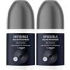 by Amazon, Deodorante roll-on Invisible antitraspirante da uomo, 1 x 75 ml (Confezione da 2)