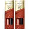 Max Factor Lipfinity Lip Colour, Rossetto Lunga Durata e Gloss Idratante con Applicazione Bifase, Nuance 140 Charming, 2.3 ml e 1.9 g (Confezione da 2)
