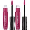 Rimmel London Rossetto Opaco Stay Matte, Formula Liquida Waterproof, No Transfer a Lunga Durata, Heartbeat, 5.5 ml (Confezione da 2)
