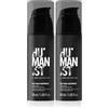 Delia Cosmetics HUMANIST - Cura Maschile - Crema Viso Idratante & Rivitalizzante 3in1 - Leviga le Rughe - Migliora l'Elasticità della Pelle - Acido Ialuronico, Burro di Karité, Pantenolo - 50 ml (Confezione da 2)