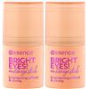 Essence Cosmetics Bright Eyes Contorno Occhi in Stick, Curativo, Schiarente, Naturale, 5 g (Confezione da 2)