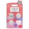 Legami - Set di 4 Mini Mollette per Capelli Clip Me Up!, Tema Unicorn, Fermagli per fare Acconciature e Styling, in PS, Acrilico, 2.5 x 2.5 x 1.5 cm