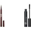 3INA MAKEUP - The Color Pen Eyeliner 575 + The 24h Level Up Mascara 900 - Eyeliner Marrone 10h Lunga Durata + Mascara Nero Ciglia Lunghe - Definizione Estrema Volume Lunghezza - Vegan - Cruelty Free