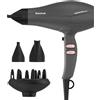 Taurus - Asciugacapelli Fashion 2600 Ionic | 2600W | 6 Livelli Velocità/Temperatura | Motore AC | Tecnologia IONICA | Aria Fredda | 3 Accessori | Nero