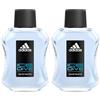 Adidas - Eau de Toilette Ice Dive - Profumo Uomo Spray 100 ml (Confezione da 2)