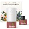 SenseFlow Diffusore di Oli Essenziali SF101 Pro - Ultrasuoni Senza Acqua Profumatore per Ambienti, 100% Vegetale, Aroma 120 Giorni, LED, Ideale per Casa, Hotel e Studi - Cedro dell'Himalaya