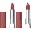 Maybelline New York Rossetto Color Sensational, Comfort estremo e labbra d'impatto, Tonalità: Latte Beige (642) (Confezione da 2)