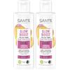 SANTE Naturkosmetik Glow Boost Peeling Toner, chiarificante viso con AHA, aminoacido e aloe vera biologica, tonico viso vegano per pelle curata e rinfrescata, 125 ml (Confezione da 2)