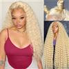 Boyusijf 613 Parrucca Anteriore In Pizzo Capelli Umani 613 Bionda Onda Profonda 13X6 Hd Trasparente Parrucca Con Maglia Frontale Capelli Umani Pre Strappati Parrucca Bionda Capelli Umani Con Capelli