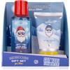 Accentra Set regalo MEN'S COLLECTION WINTER EDITION in cofanetto con 100 ml docciaschiuma & 50 ml balsamo dopobarba, regalo uomo Natale, profumo pino ghiacciato & ambra, blu/bianco/rosso