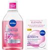 NIVEA Skincare Kit con Crema Giorno Nutriente SPF 30 50 ml e Acqua Micellare Rose Care 400 ml, Idratazione 48h, Detergente e struccante viso, occhi e labbra, Tutti i tipi di pelle, anche secca