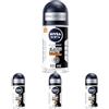 NIVEA MEN Black & White Invisible Ultimate Impact Roll-on 50 ml, Deodorante uomo 72h, Deodorante roll on antitraspirante contro odori, sudore, residui, irritazioni e macchie su tessuti chiari e scuri