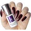 Mistero Milano, Smalto rosso ibrido Femme Fatale (1205), 6 ml, vernice durevole per professionisti.