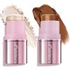 Misslyn Set 2 Multi Stick Contouring Viso per Labbra Occhi e Guance, Fard in Crema Illuminante e Idratante