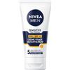 NIVEA MEN Crema viso FPS 15 per pelli sensibili (1 x 75 ml), crema viso idratante uomo 0% alcool, crema da uomo dalla pelle sensibile e irritata, crema solare viso per uomo